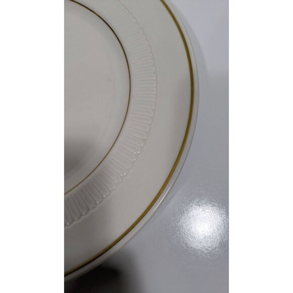 Syracuse China White Dinner Plate With Gold Trim 10.75" Ceramic Elegant Design - Picture 5 of 9